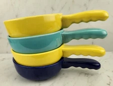 4 Vintage Gladding McBean GMB Individual Handled Casserole Bowls Franciscan