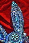BUNNY artist BLUE PLAYBOY handmade rhinestone crystal CHARLES MONIZ mask masque — photo 8