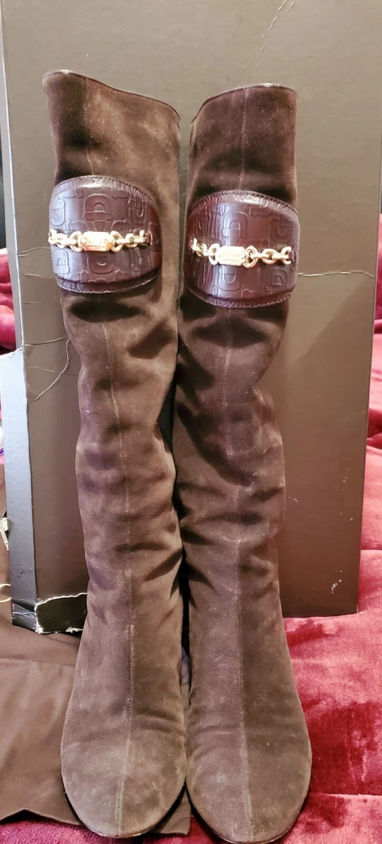 Gorgeous Authentic Gucci chocolate suede boots sz 38 US8.High Quality Timeless