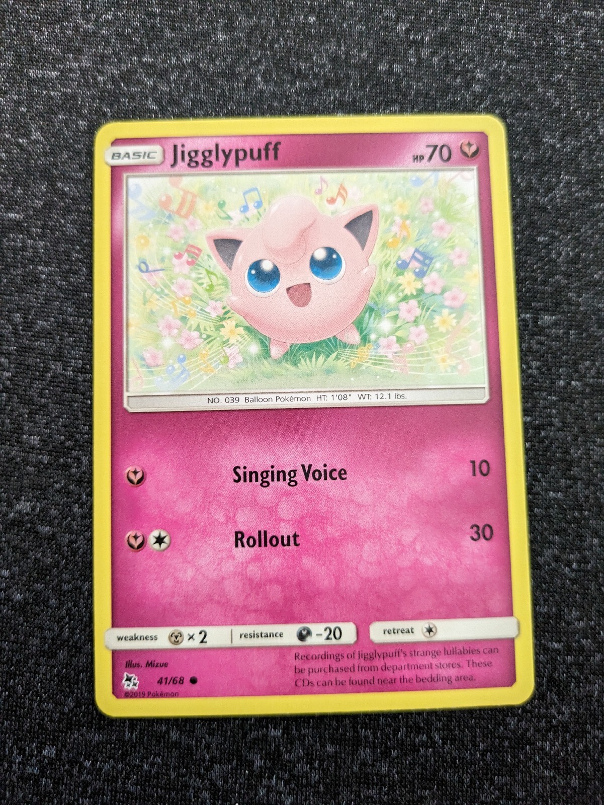 Jigglypuff 41/68- Hidden Fates- Common- NM/M