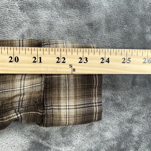 Camisa Mountain Hardwear Para Hombre Grande Manga Larga Botón Delantero Marrón Algodón a Cuadros - Imagen 6 de 9