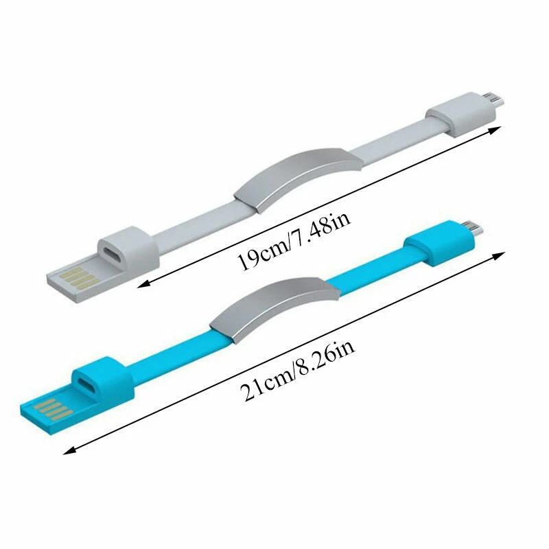 4pcs Bracelet USB Charging Cable Data Cord Line Sync For iPhone Android Type 」 - Image 3 of 4