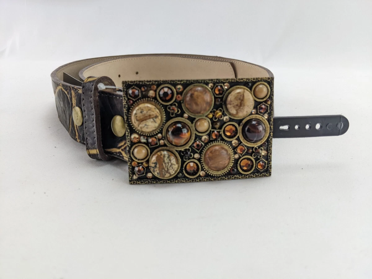 Size 34 genuine Leather Leatherock belt LEATHEROCK 34 Size Belts for Women for sale | eBay main image 2