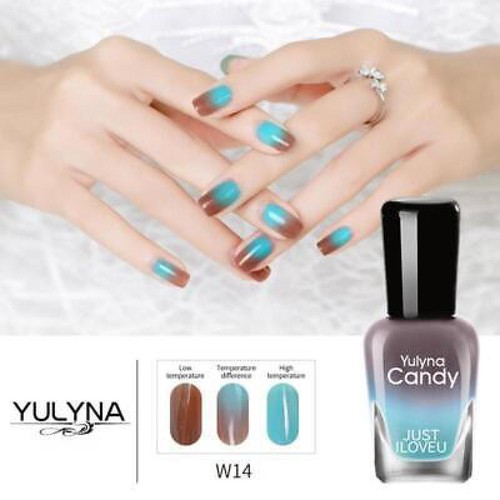 Esmalte de uñas degradado ml temperatura cambio de color sin rasgaduras impermeable rápido - Imagen 26 de 45