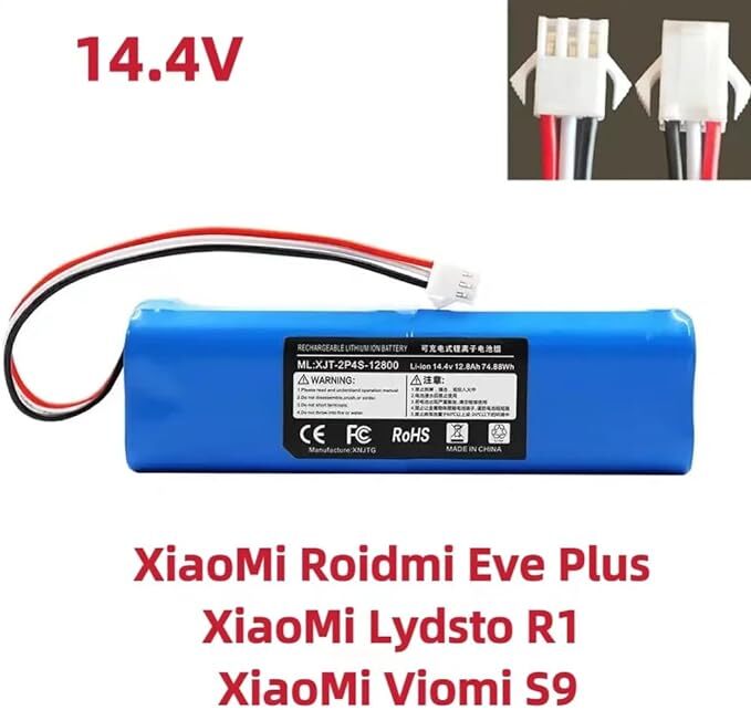 CITYORK 5600 mAh Li-Ion vervangende accu voor Proscenic M7 Pro M8 Pro/Roidmi Eve Plus/Lydsto R1 / Viomi S9 / Uoni V980 Plus, accu voor Neabot N2 N1 / Tesvor M1 stofzuiger reserveaccu