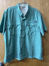 Eddie Bauer Men's Ripstop Guide Short Sleeve Shirt- Light Green-XXL