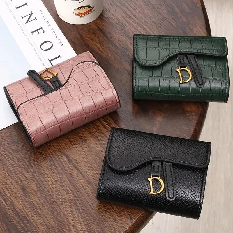 Mini Luxury PU Card Holder Wallet Small Multi Functional Clutch for Women
