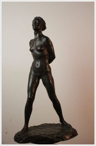 "Unbeirrt"  Bronze Plastik Lauchhammer Bildguss Friedrich Moritz Brodauf  1930 - Bild 1 von 15
