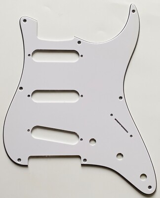 For Fit US Fender 57' 8 screw Stratocaster Style Guitar Pickguard 3 Ply White