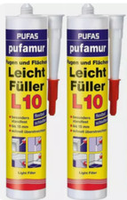 2x Pufas pufamur Fugen und Flächen Leichtfüller L10 310ml Spachtel Fuge Risse