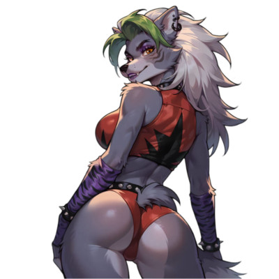 Roxanne Wolf FNAF Waifu Weatherproof Anime Sticker 6'' Car Decal