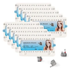 AZDENT Dental Orthodontic Mesh Base Brackets mini Roth/MBT 0.022/0.018 3/345Hook