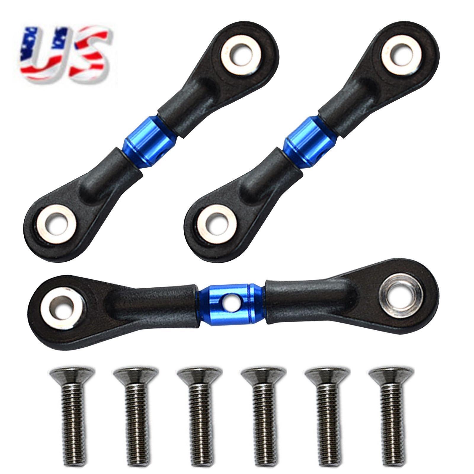 3Pcs Aluminum Steering Tie Rods for Tamiya TT-02 TT02 1/10 RC Car Upgrade