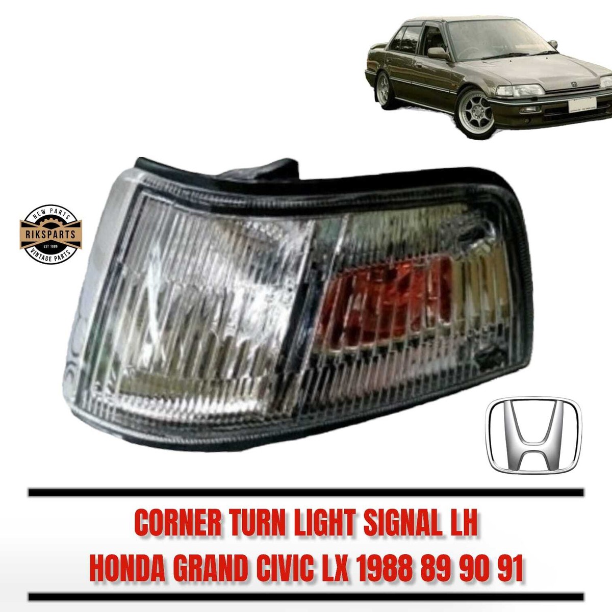 Honda Civic LX SH4 EF2 Corner Lamp Light LH 1988-1989 4th-Gen ED