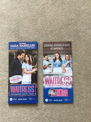 THEATRE FLYERS WAITRESS two different flyers Sara Bareilles London