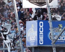 AUTOGRAPHED 2024 Tyler Reddick 45 Jumpman Racing TALLADEGA WIN Climbing The Fe