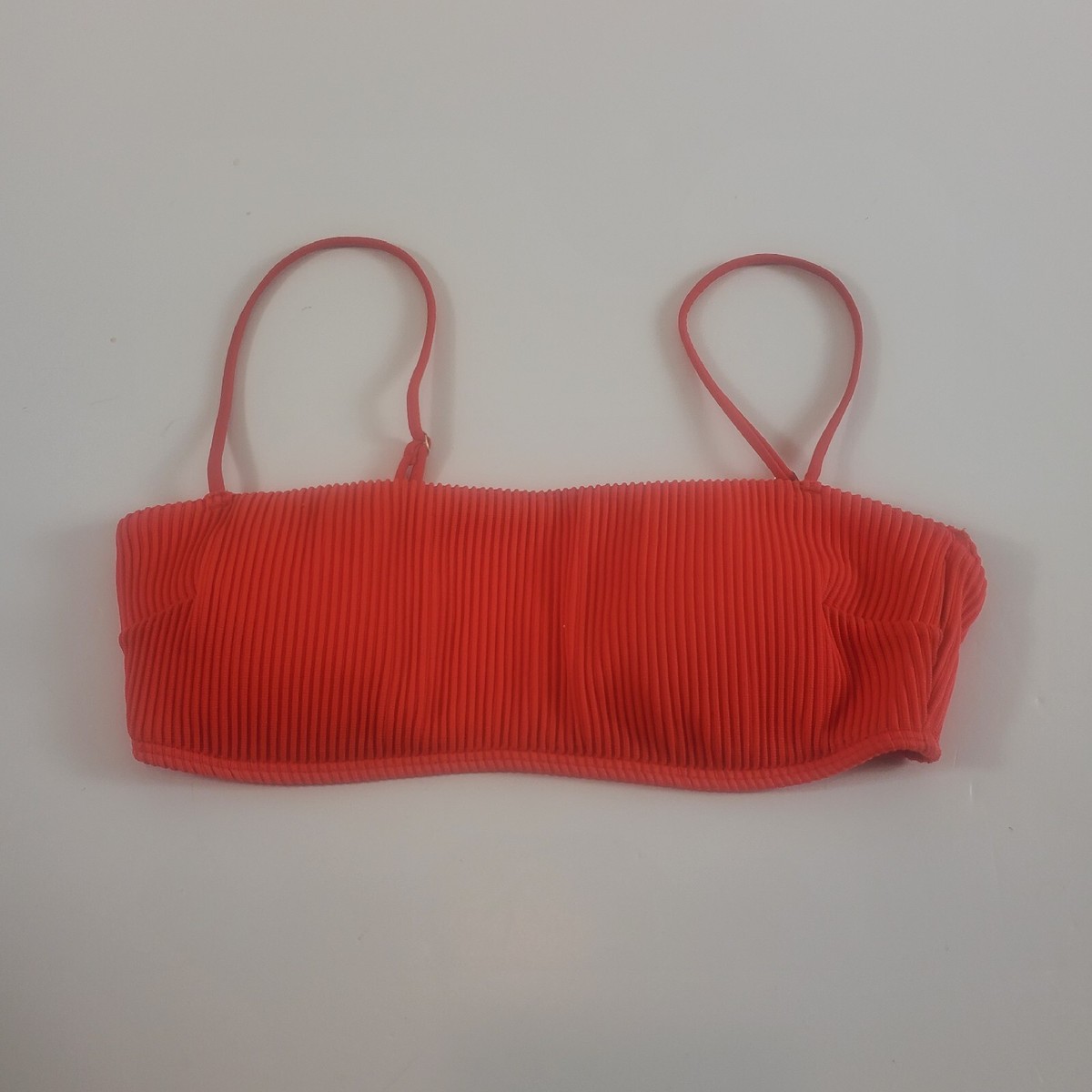 Hollister women bikini top ribbed bandeau swim small