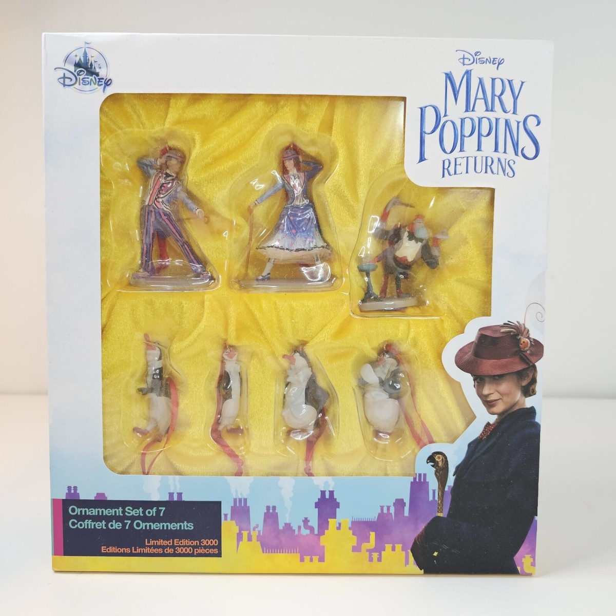 Disney Store Mary Poppins Returns Ornament Set of 7 Limited
