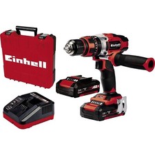 Einhell TE-CD 18/50 Li-I Bl Power X-Change - Trapano Avvitatore A Percussione A Percussione Wireless (Li-Ion, 18 V, 50 Nm, Motore Senza Carbone, Con 1 Batteria Da 2,0 Ah E 1 Batteria Da 4 Ah Pxc + - 2