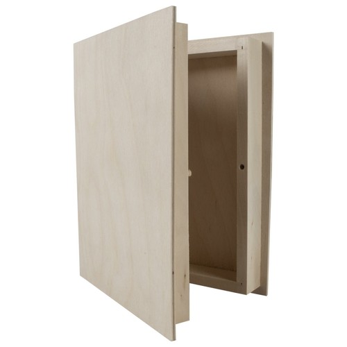 Wooden Decorative Bookcase Box Accessories Holder Cover 21 x 17 x 4.5 cm Plain - Picture 6 of 11