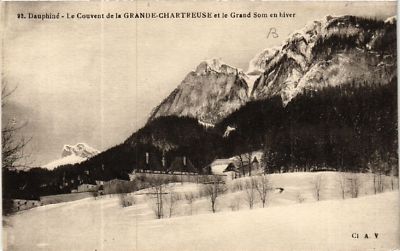 Old postcard Daiphine - Le Convent de la Grande. CHARTREUSE et le Grand Som (583622)
