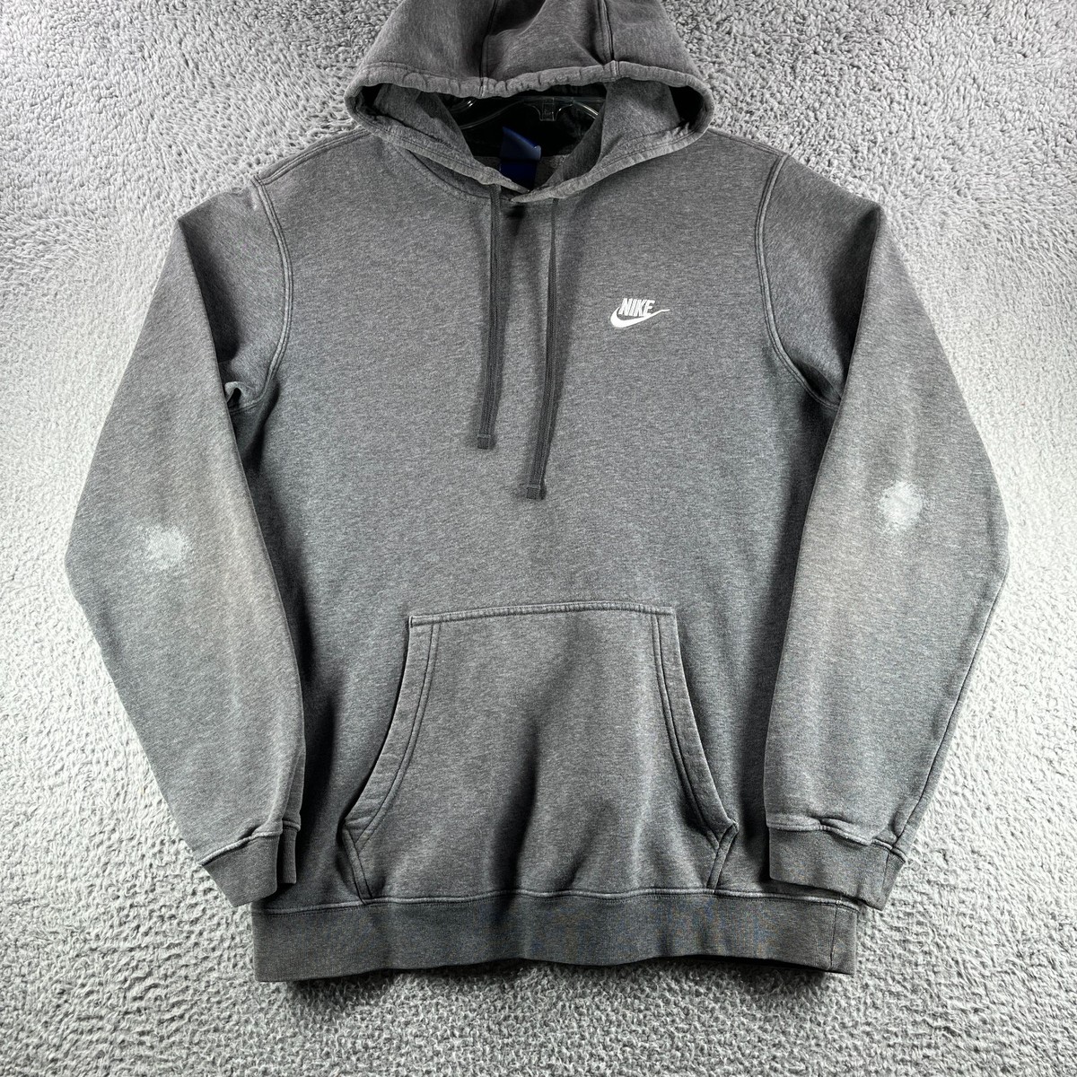 NIKE Hoodie Mens Medium M Grey Sportswear Fleece Pullover Swoosh Check Logo  Y2K | eBay