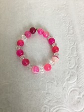 Handmade Beaded Pink bracelet by Galloway & Carter