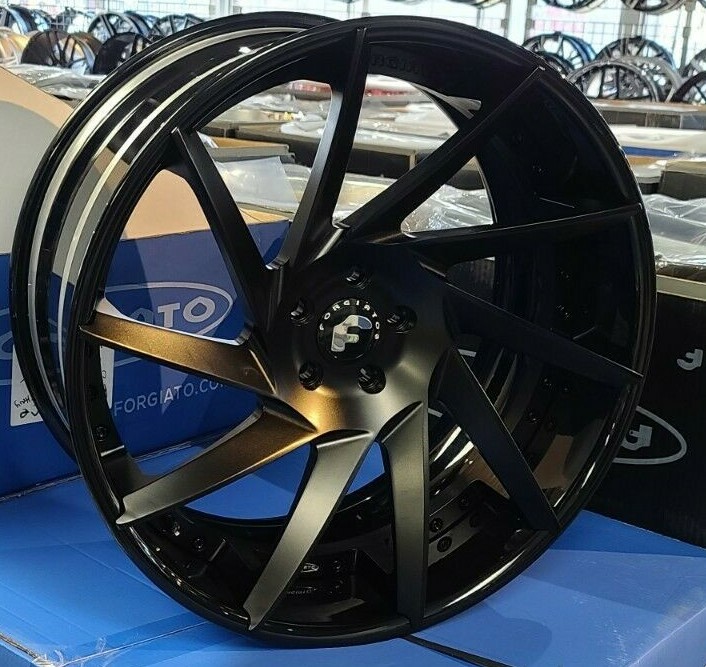 22" FORGIATO TROPPO ECL CONCAVED GLOSS BLACK WHEELS MASERATI GRAN TURSIMO