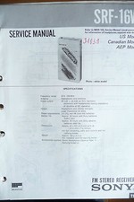 Service Manual Sony SRF-16 W Receiver/Radio, ORIGINAL