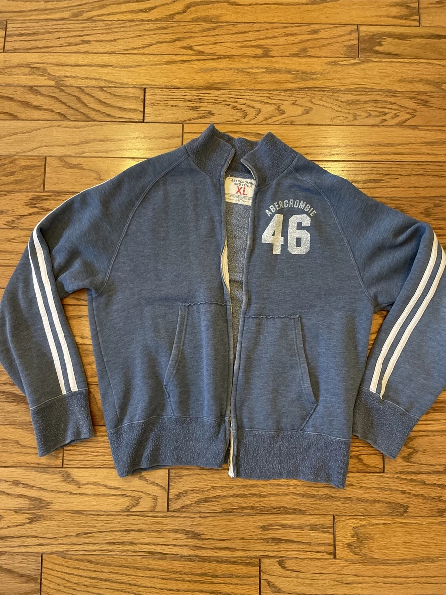 Mens Vintage 90s Abercrombie Fitch Track Jacket Blue Size XL READ Description