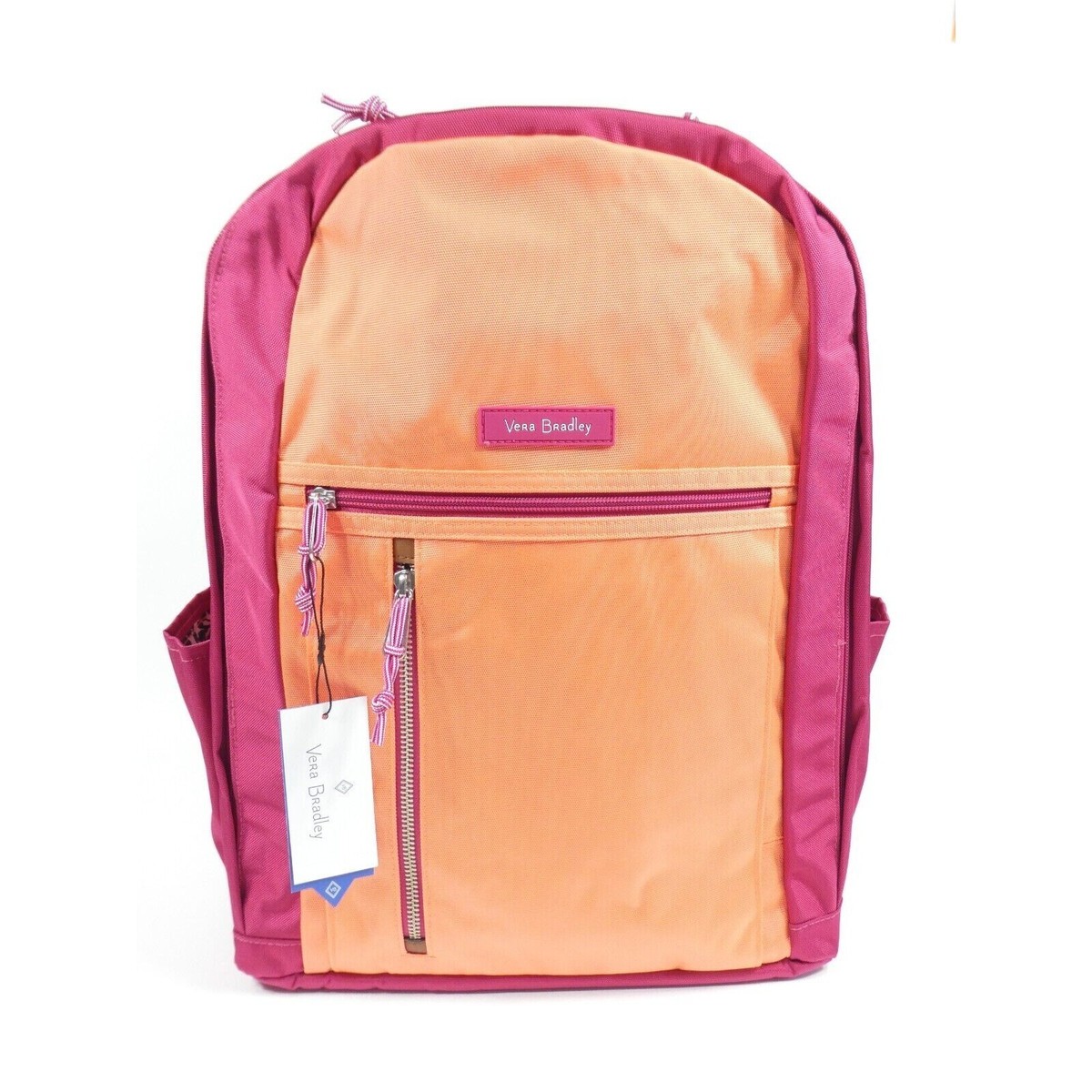 Vera Bradley Pink and Orange Backpack Vera Bradley Sherbert Pink Orange Y2k Quilted | Mercari main image 4