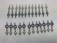 Quartz Battery Clock Hand Set for 2 1/2" to 3" Dial  I shaft Black 12 Pairs