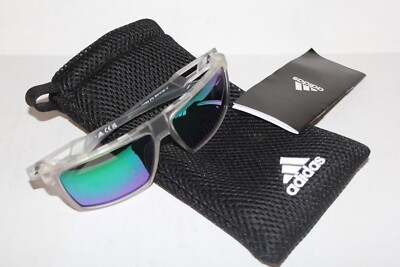$150 NEW ADIDAS SP0083 27Q Crystal Green MIRRORED AUTHENTIC SUNGLASSES W/CASE