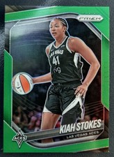 2025 Panini Prizm WNBA Basketball Kiah Stokes Green Prizm #58 Las Vegas Aces