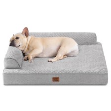 EHEYCIGA Orthopedic Dog Bed Medium Size, Memory Foam Dog Bed, Grey