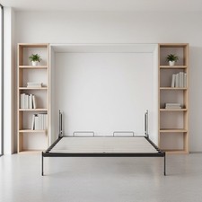 Queen Wall Bed White Murphy Bed Kit
