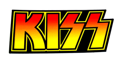 KISS - Logo Die LARGE Cut Sticker Decal Music Band Rock Disco Metal Kiss