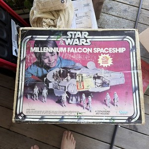 Star Wars The Empire Strikes Back Millennium Falcon Spaceship Vintage With Box