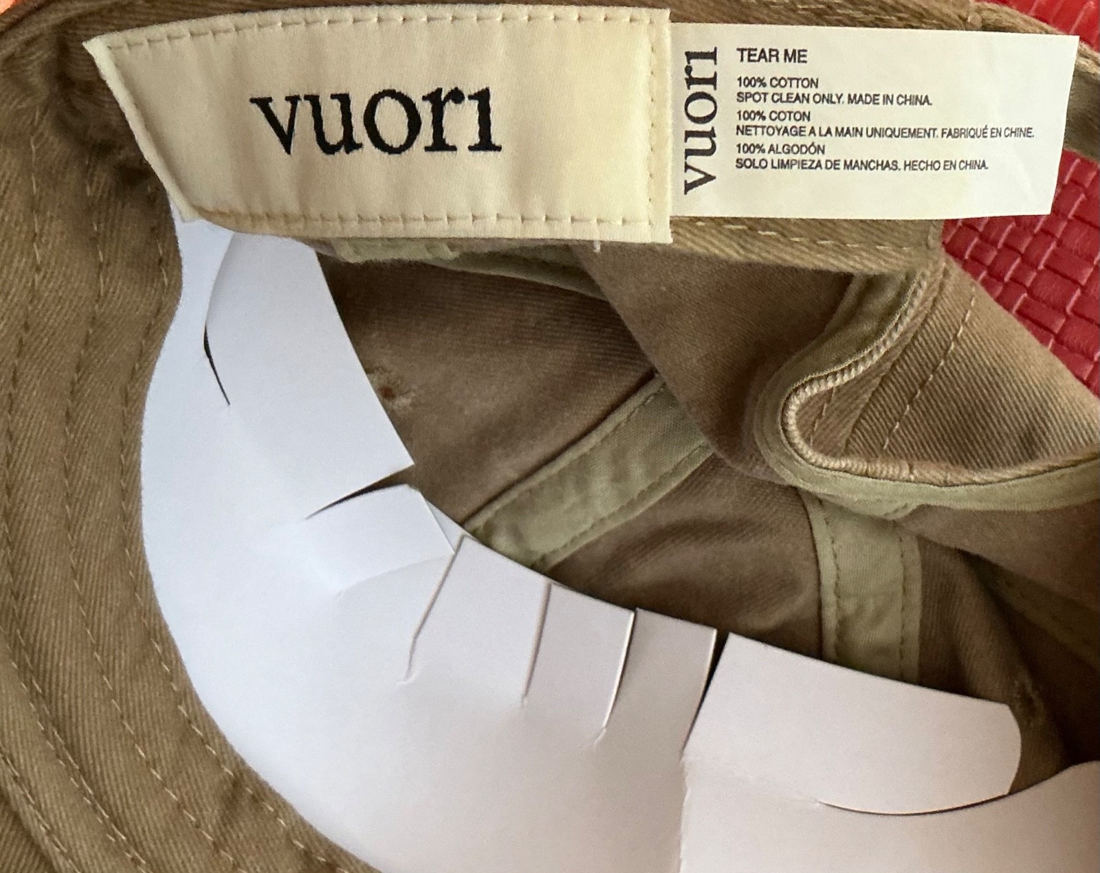 Vuori Ball Hat Camel Unisex Adult Adjustable Embroidered Logo Cotton New image 6