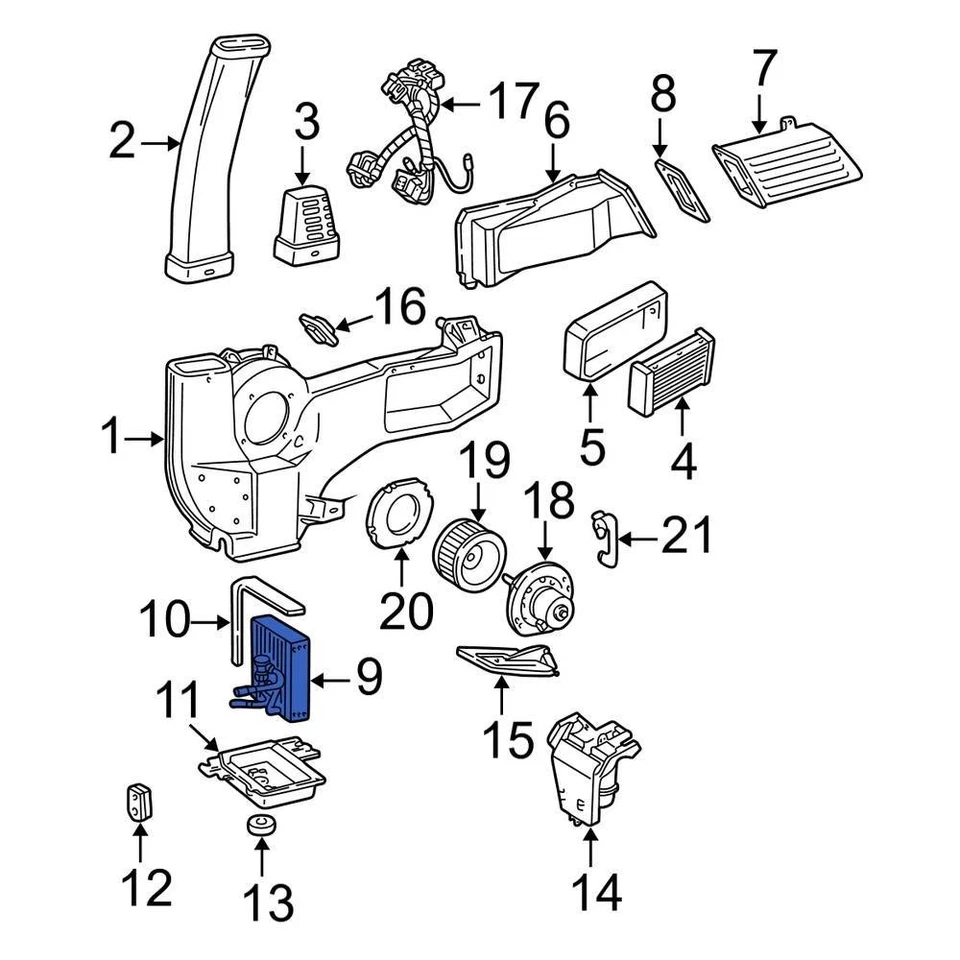 For Ford E-350 Super Duty 2000-2025 Ford 6C2Z19860C A/C Evaporator Core - Imagem 3 de 4
