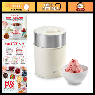 Deluxe Gelato & Ice Cream Maker - 2 Quart Dessert Machine, One-Touch Churning, E