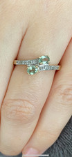 9ct gold Peridot and Diamond ring