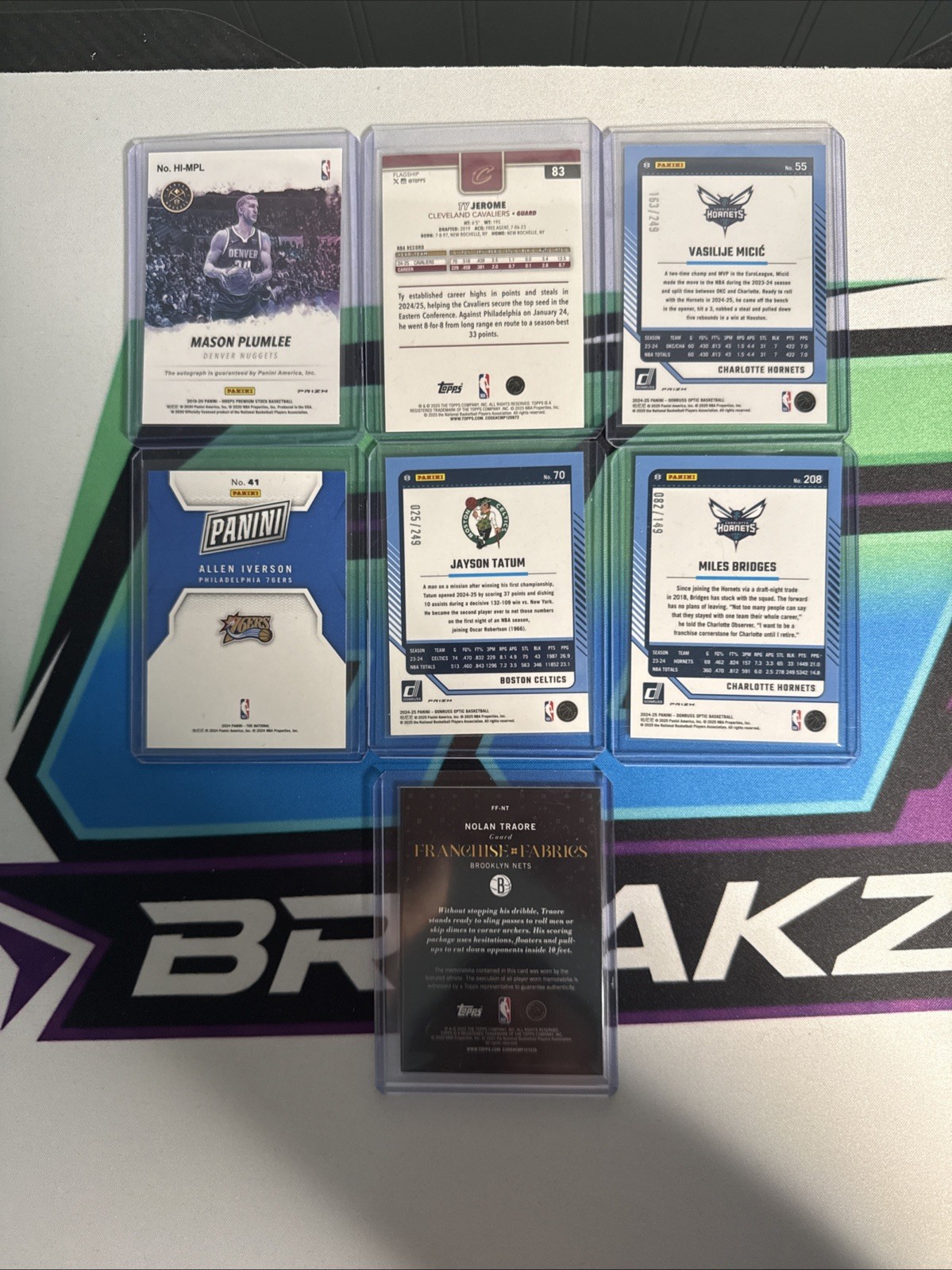 NBA Auto/Numbered/Patch Card Lot. 7 Cards view 2