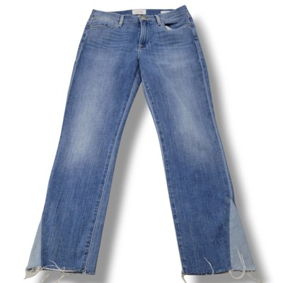 Frame Jeans Size 26 W27''xL26.5'' Frame Le High Straight Jeans Stretch Blue Denim 