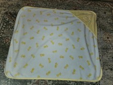 33inx27in Carters Yellow Ducks Baby Blanket Receiving Lovely Soft Fleece Unisex