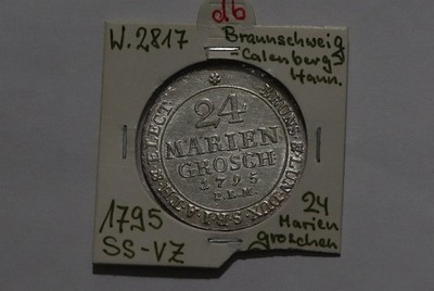     GERMANY BRAUNS-CA-HAN. 24 MARIENGROSCHEN 1795 SILVER B86 YK7