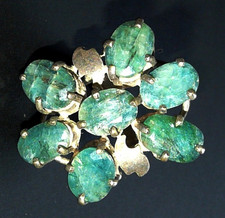 ANELLO in argento 925 e pietre radice di Smeraldo  GIOIELLO