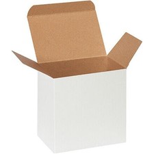 6 x 4 x 6" White Reverse Tuck Folding Cartons 200/Case