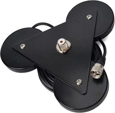 Heavy Duty Magnetic Antenna Mount 8.8Inch, SO239 30KG Suction Triangle Vehicel M