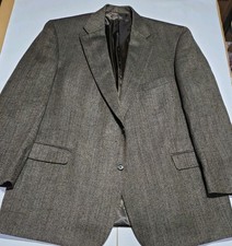 Oak Hill Blazer Mens 3XL 54L Brown Herringbone Jacket Sport Coat 54 Long India